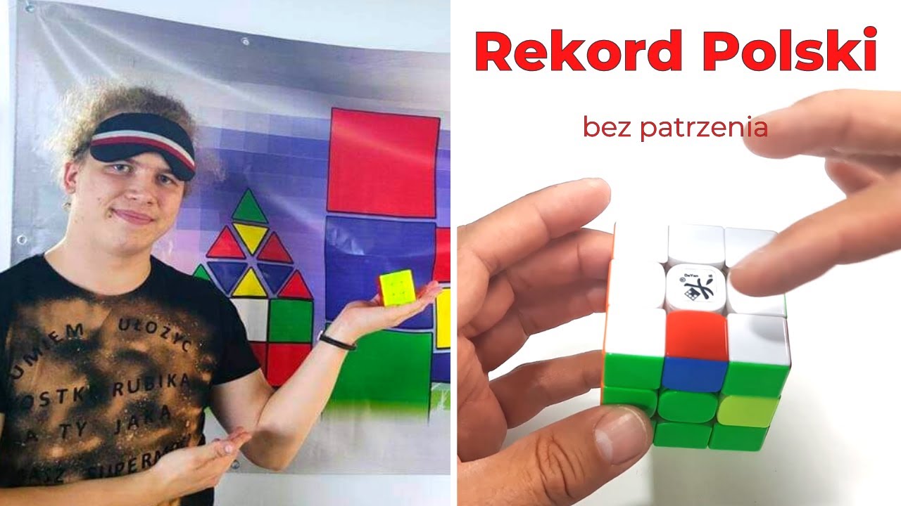 Adrian Dębski 20.77. Rekord Polski w kostce Rubika bez patrzenia. Rekonstrukcja