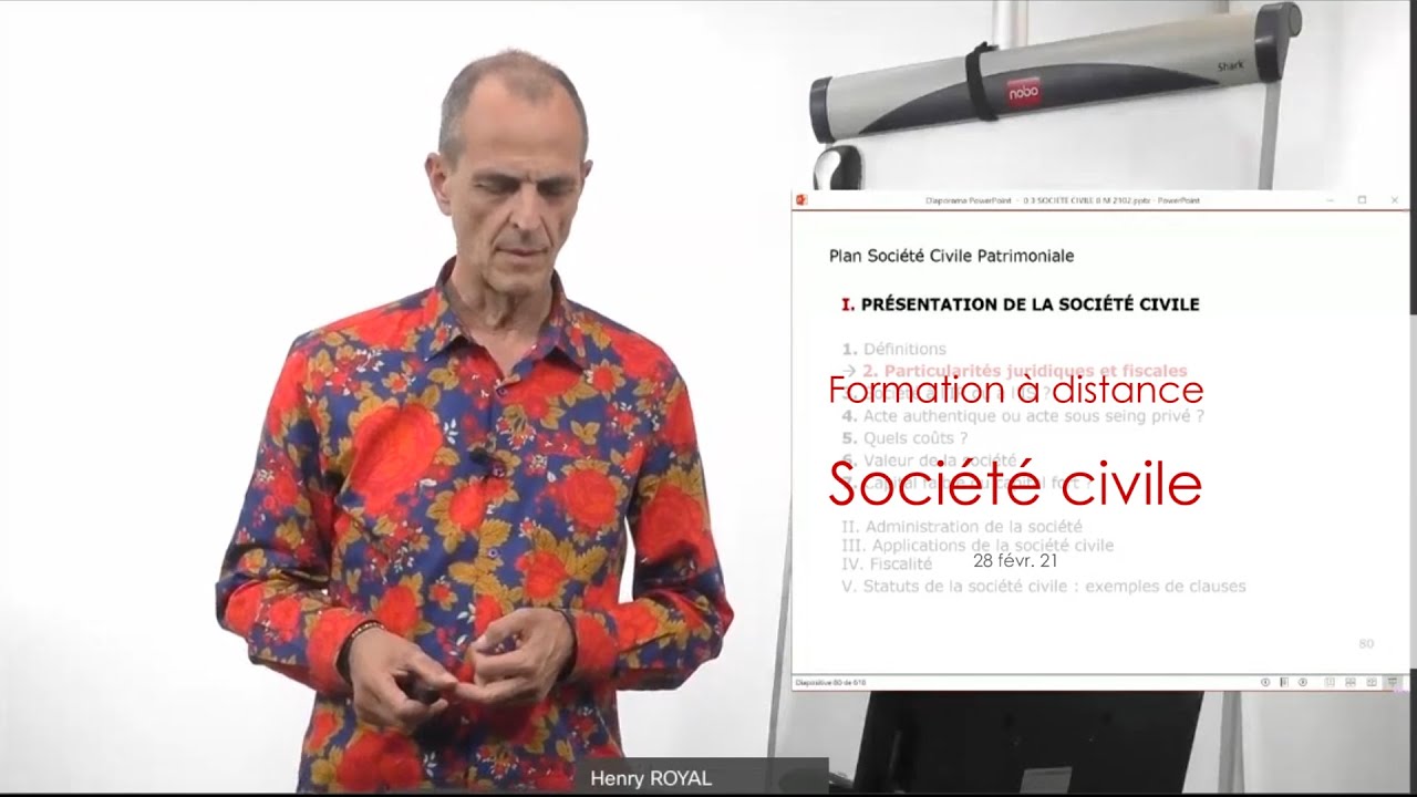 Formation Société civile SCI