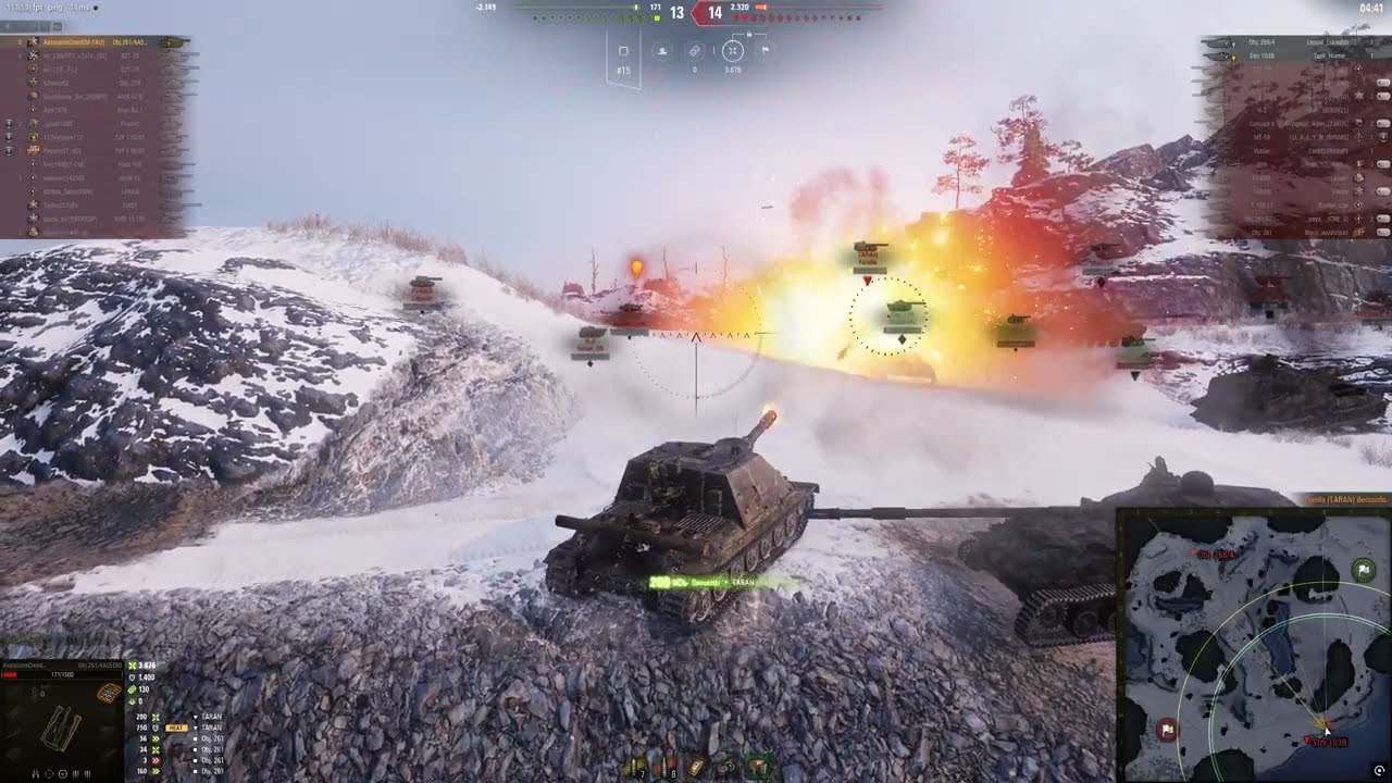 Мир танков: OBJ 261/4 ASEDIO 5K DAMAGE - 1 VS 5 - 8 KILLS - LÍNEA MANNERHEIM