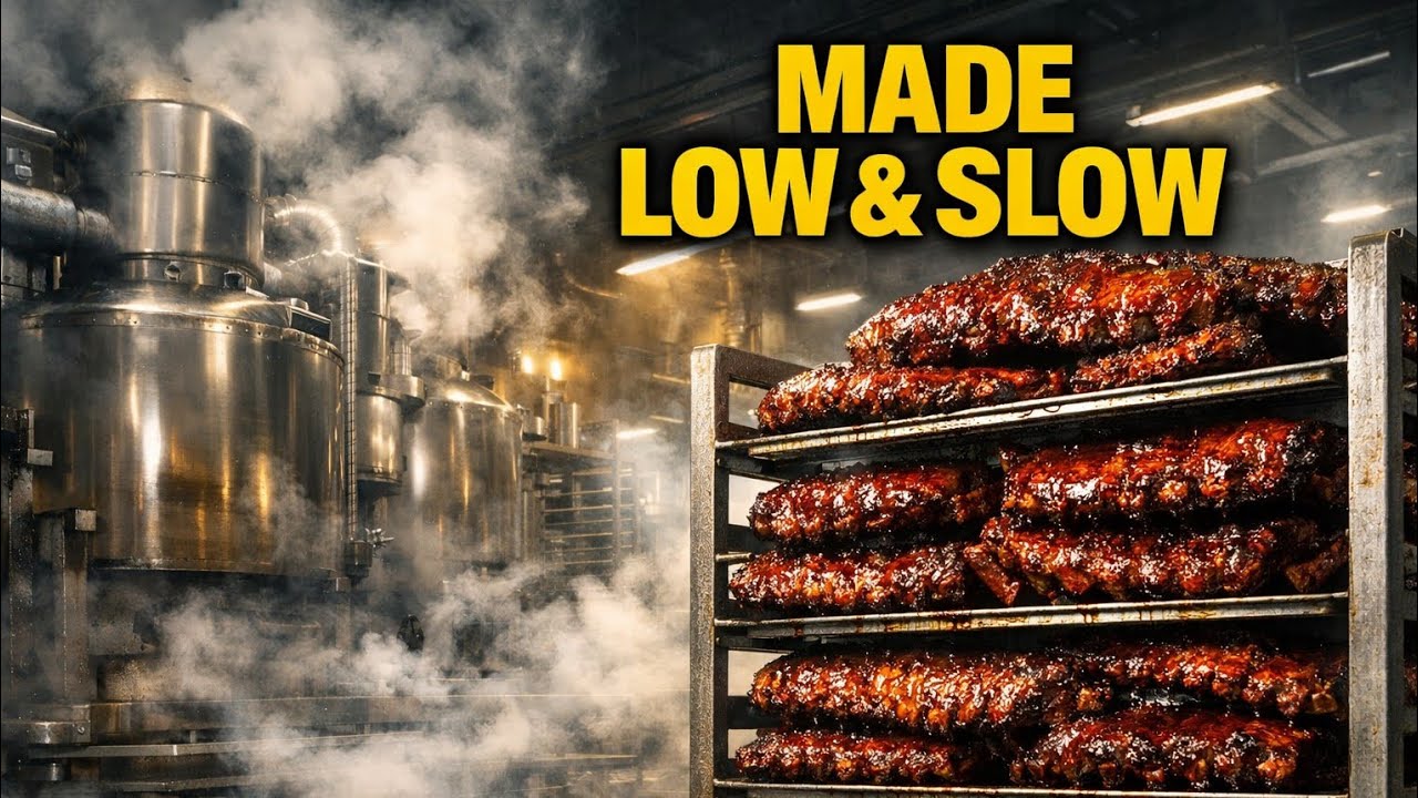 Inside America’s Massive BBQ Ribs Factory —  Made Low &Slow. #meatlover#satisfying food