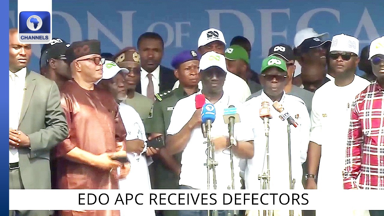 EDO APC Receives Defectors, Governor Okpebholo Reiterates 2.5 Million Vote