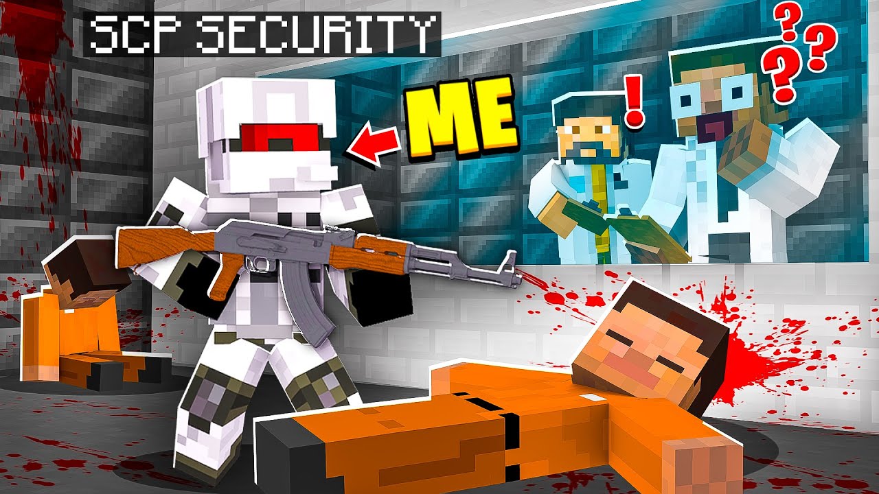I Became a SCP SECURITY GUARD in MINECRAFT! - Minecraft Trolling Video