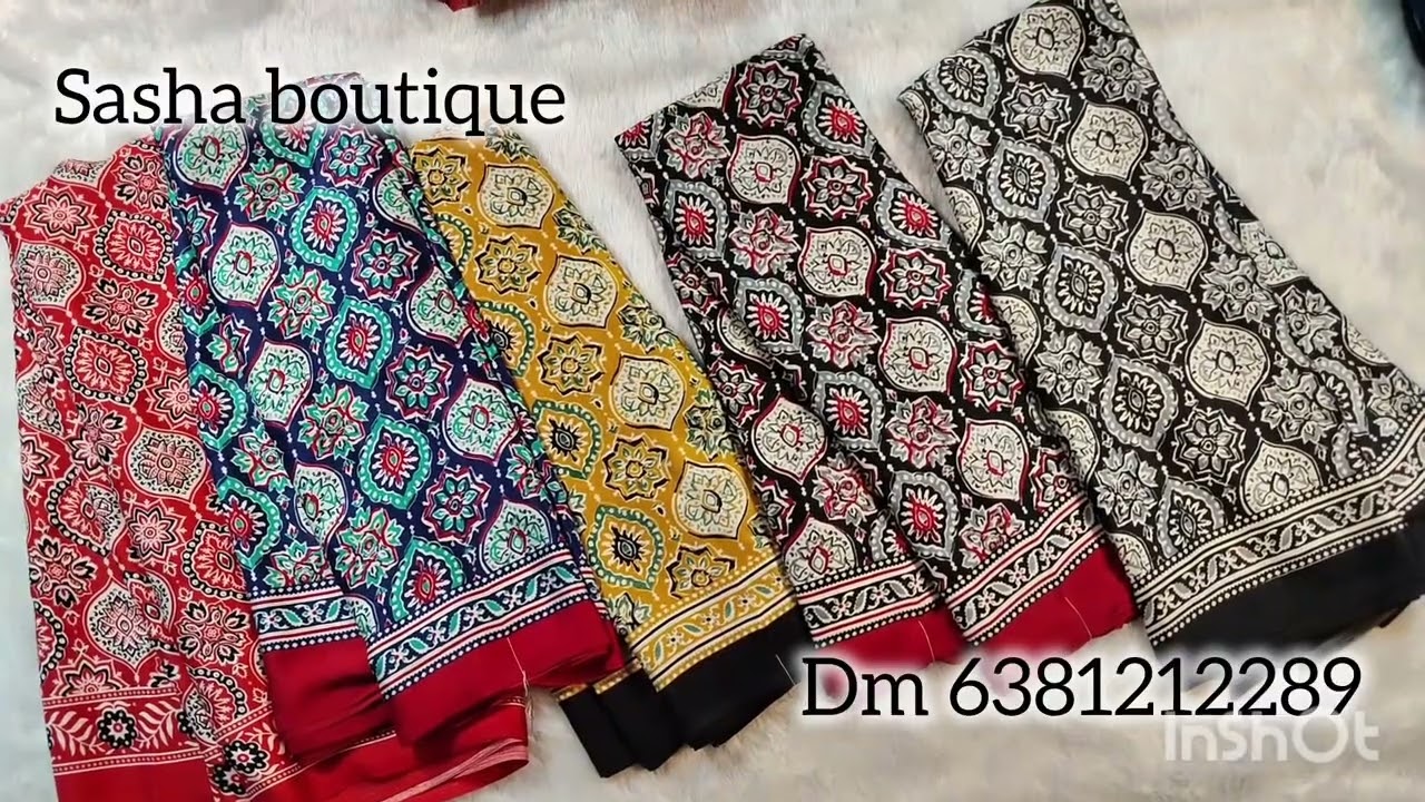 🌺Beautiful and elegant semi modal silk sares with blouse 🌺@Sashaboutique2024 