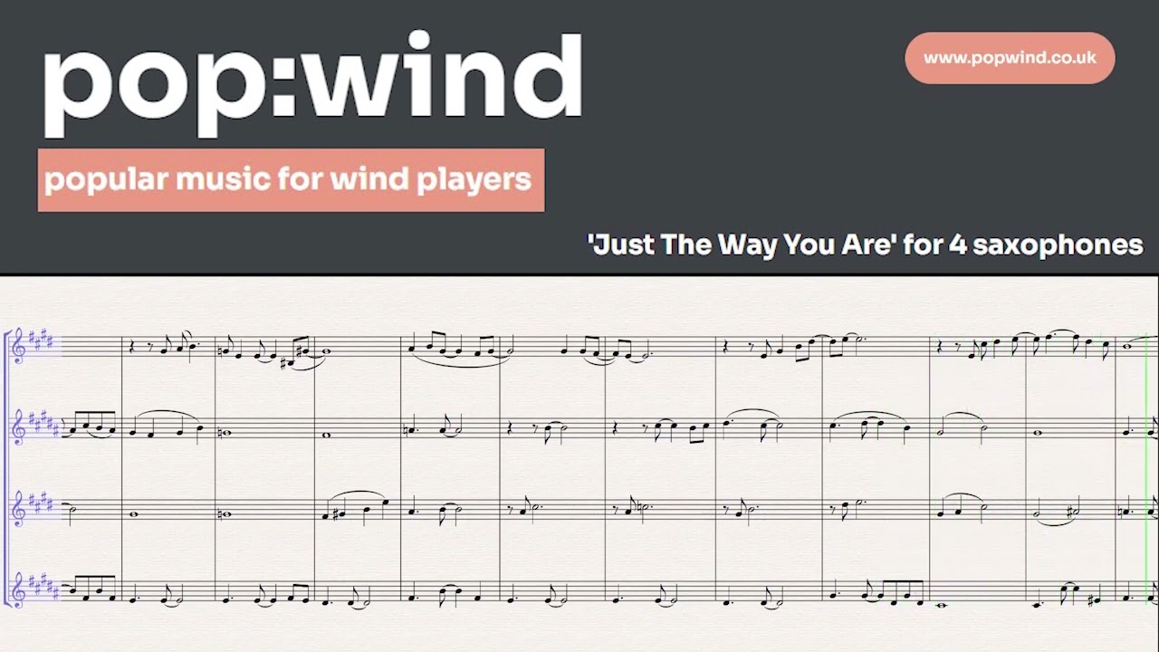 Just the Way You Are (for saxophone quartet)