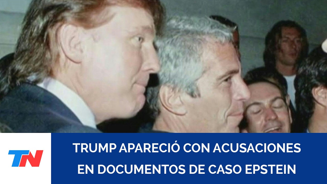 Donald Trump apareció con acusaciones en documentos de caso Epstein
