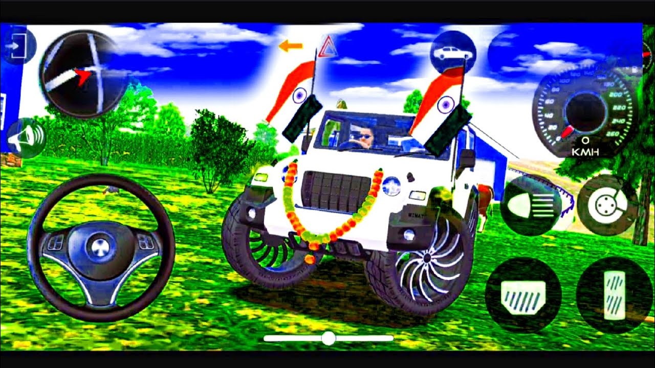 Modified Mahindra Thar😈Games:India White Thar (Gadi Wala Games) Car Game Android Game - #2026