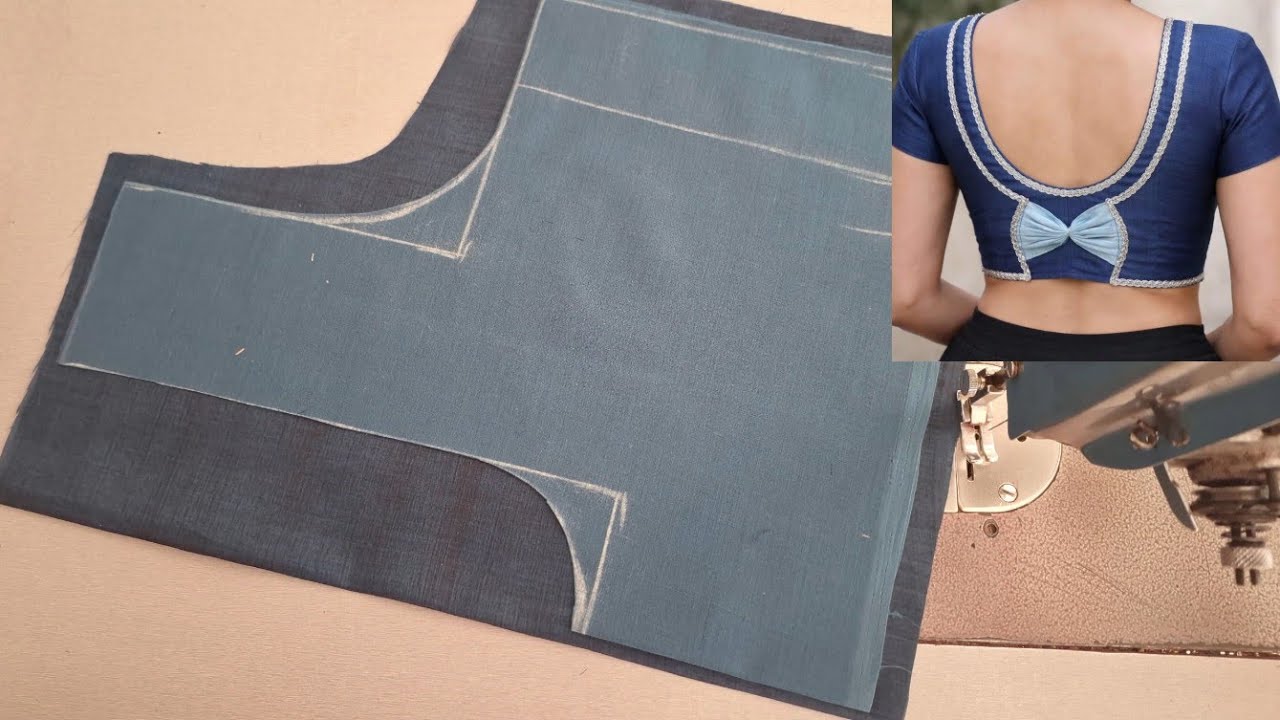 Модный дизайн выреза на спине блузки: крой и пошив || Самый простой дизайн выреза на спине блузки