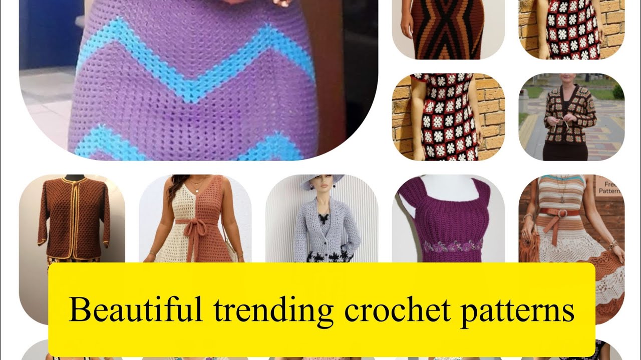 Beautiful trending crochet patterns #crochetcrosai #crochetdress 