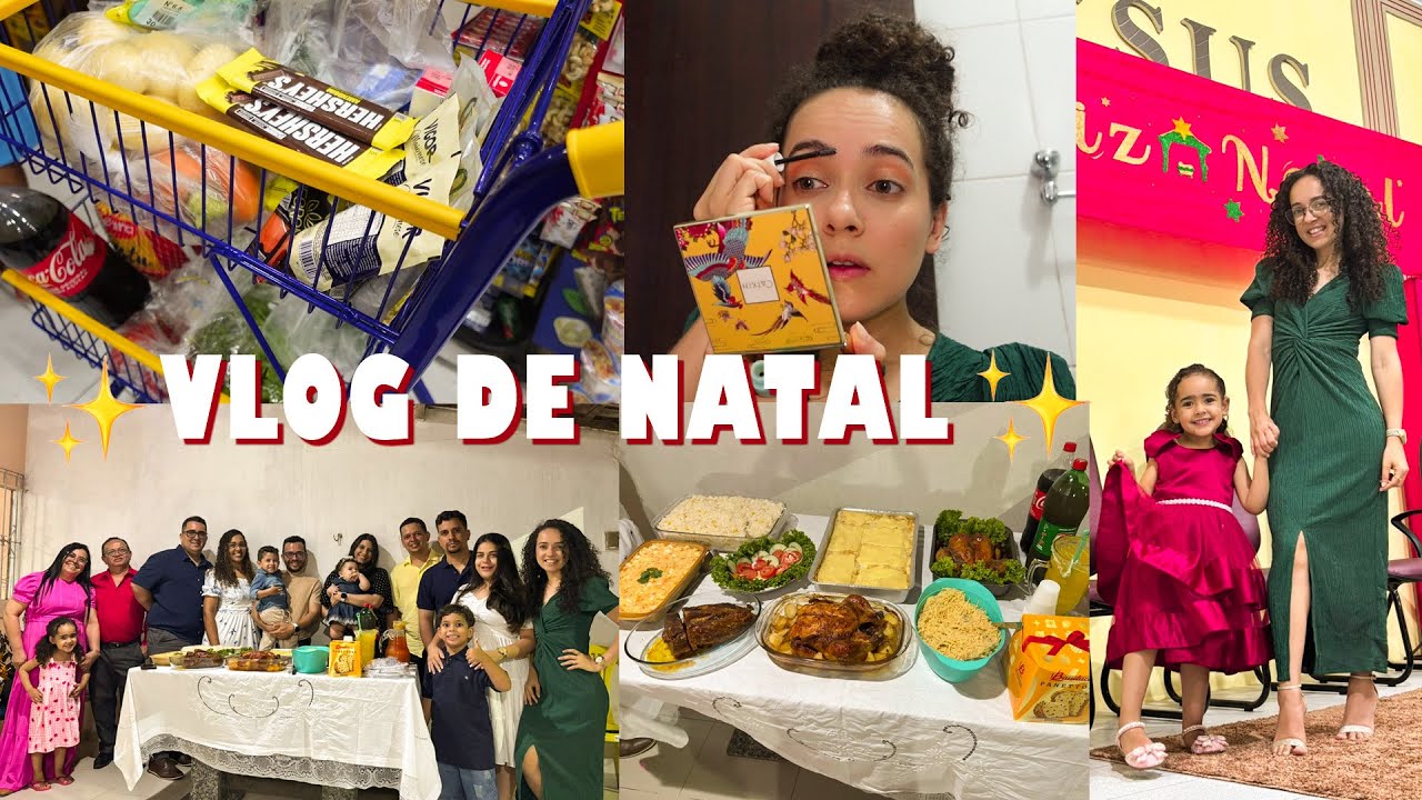 VLOG DE NATAL: Compras, preparando a ceia, arrume-se comigo e brincadeiras em família | Oeslanhiny
