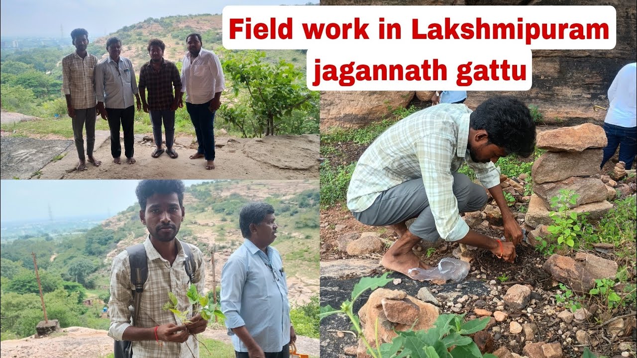 Field work in Lakshmipuram jagannath gattu with our professor