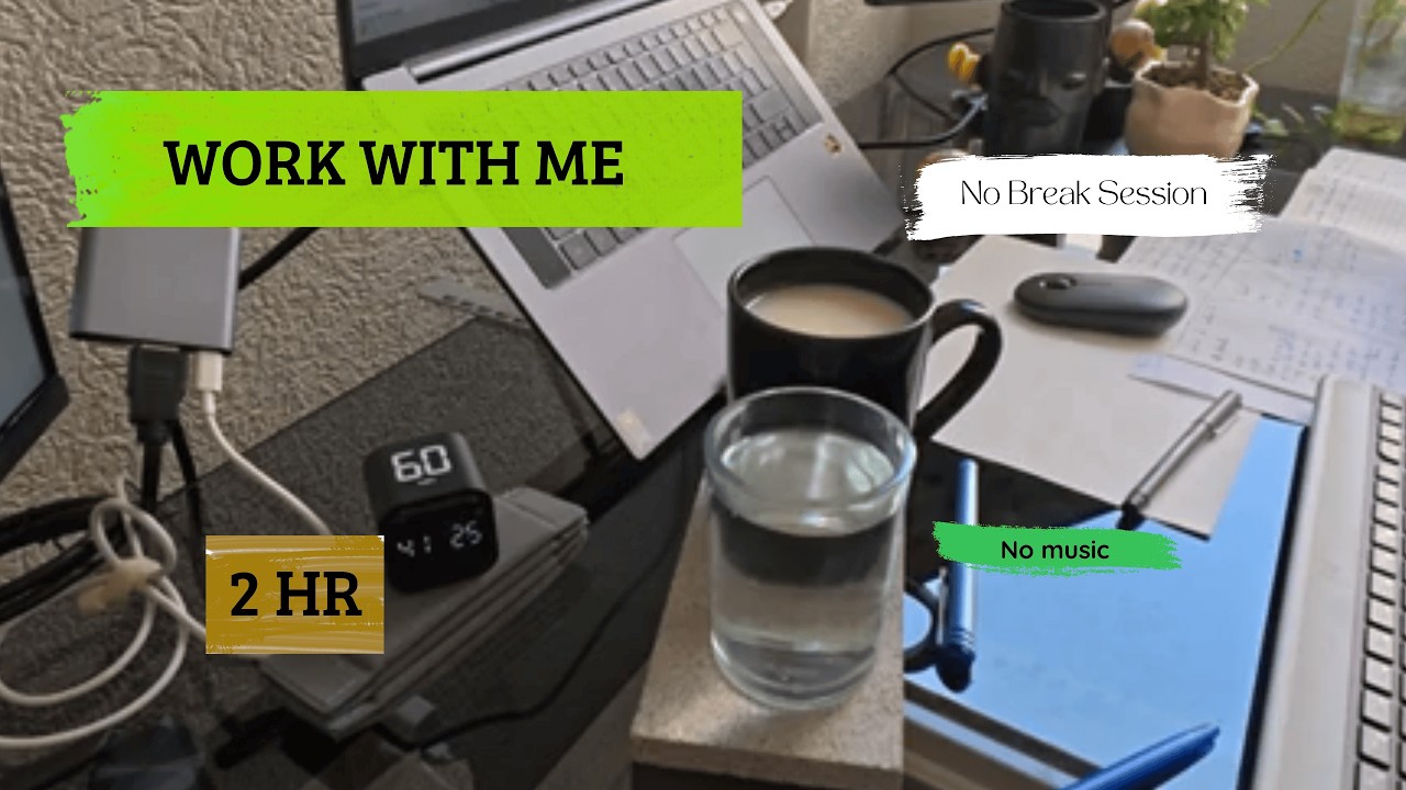 Work With Me | 2 hours of deep focus | Afternoon Session