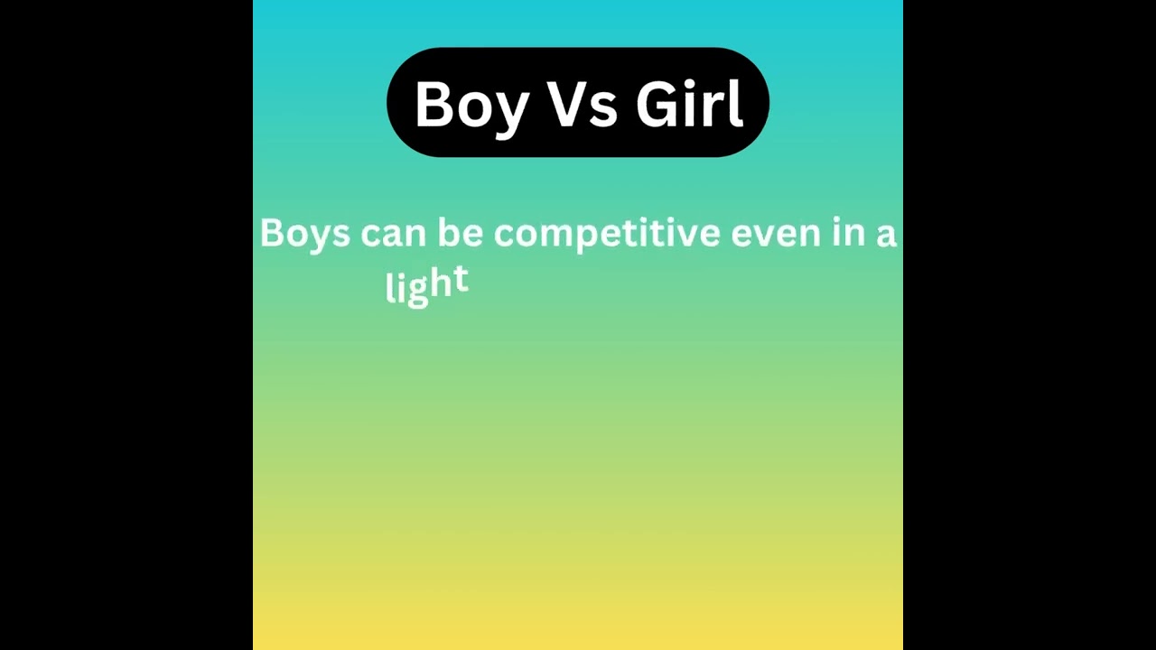 Boys Vs Girls Facts 