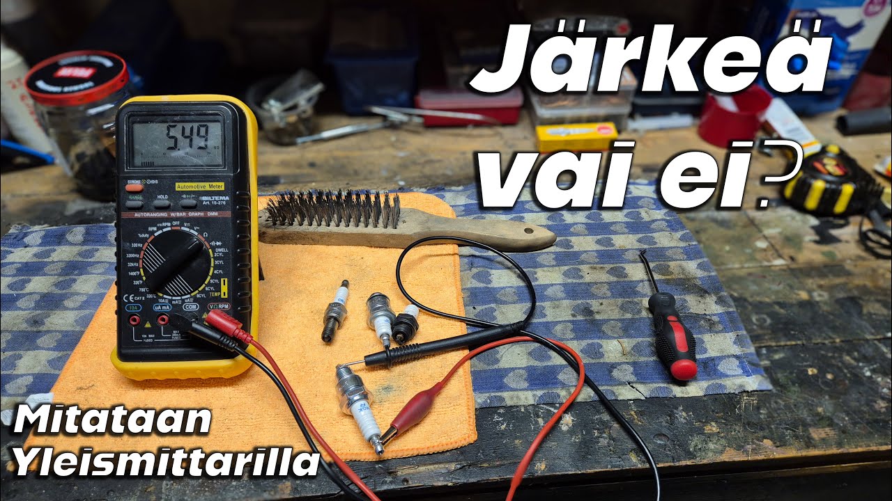 Sytytystulppien kunnon selvittäminen yleismittarilla?