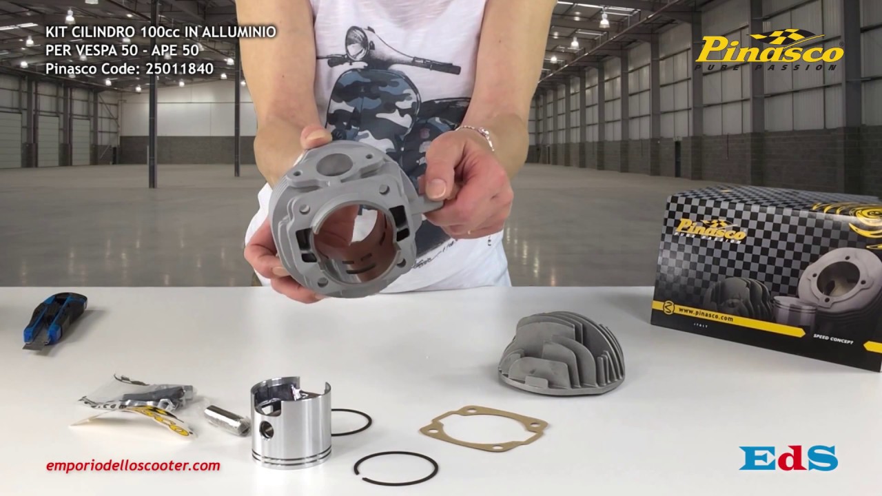 KIT CILINDRO 100cc PINASCO IN ALLUMINIO - VESPA 50 - APE 50 - 25011840