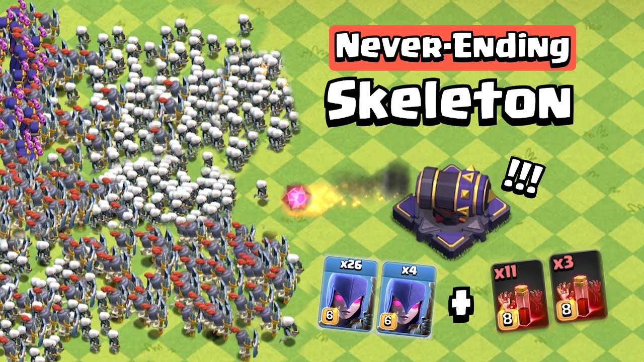 700 Skeletons Army | Clash of Clans