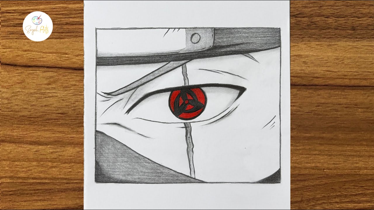 How to Draw Kakashi’s Eye step by step || Kakashi drawing step by step || Drawing tutorial anime