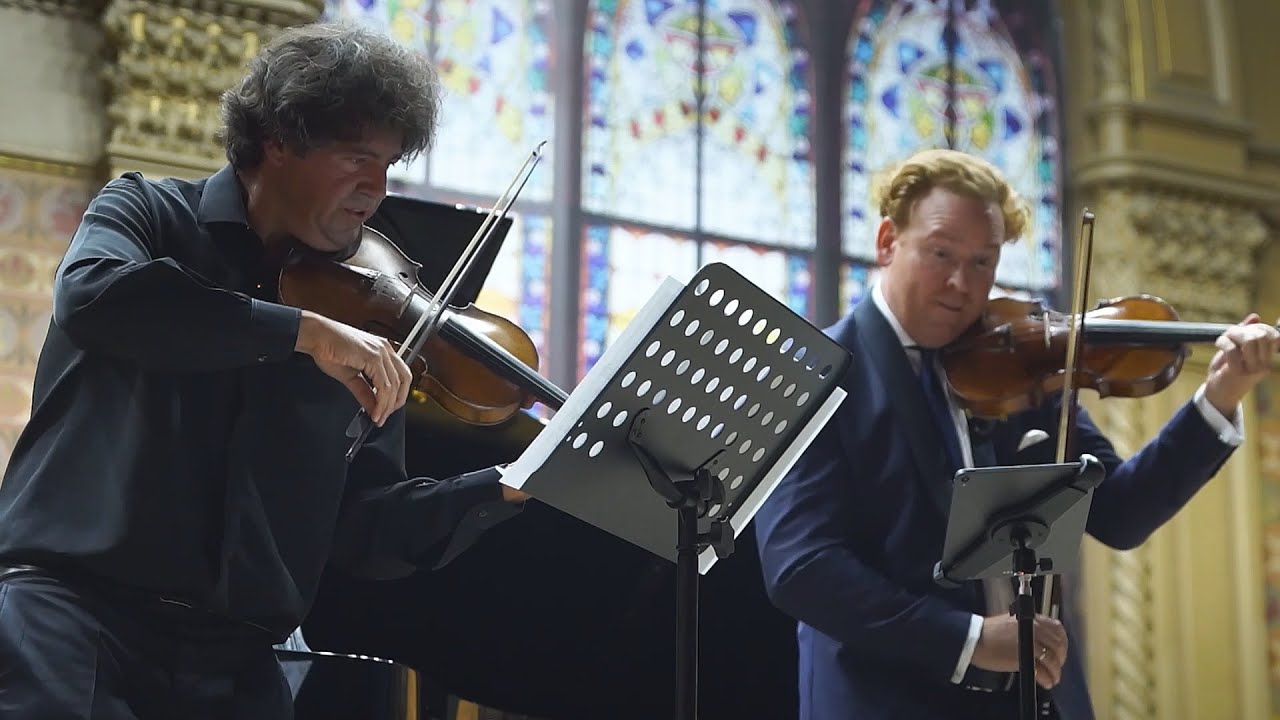 Bach - Concerto for 2 violins D minor (fragment). Daniel Hope, Simos Papanas and Alexey Botvinov