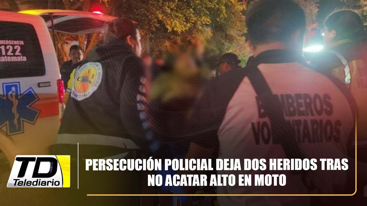 Persecución policial deja dos heridos tras no acatar alto en moto