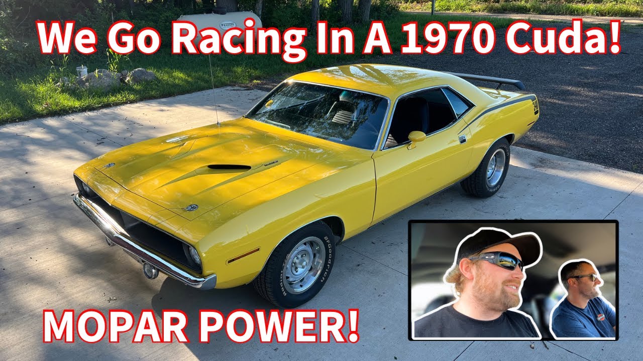 We Take a 1970 340 Cuda to the Airfield Drags in Three Rivers Michigan Mopar Drag Racing Plymouth