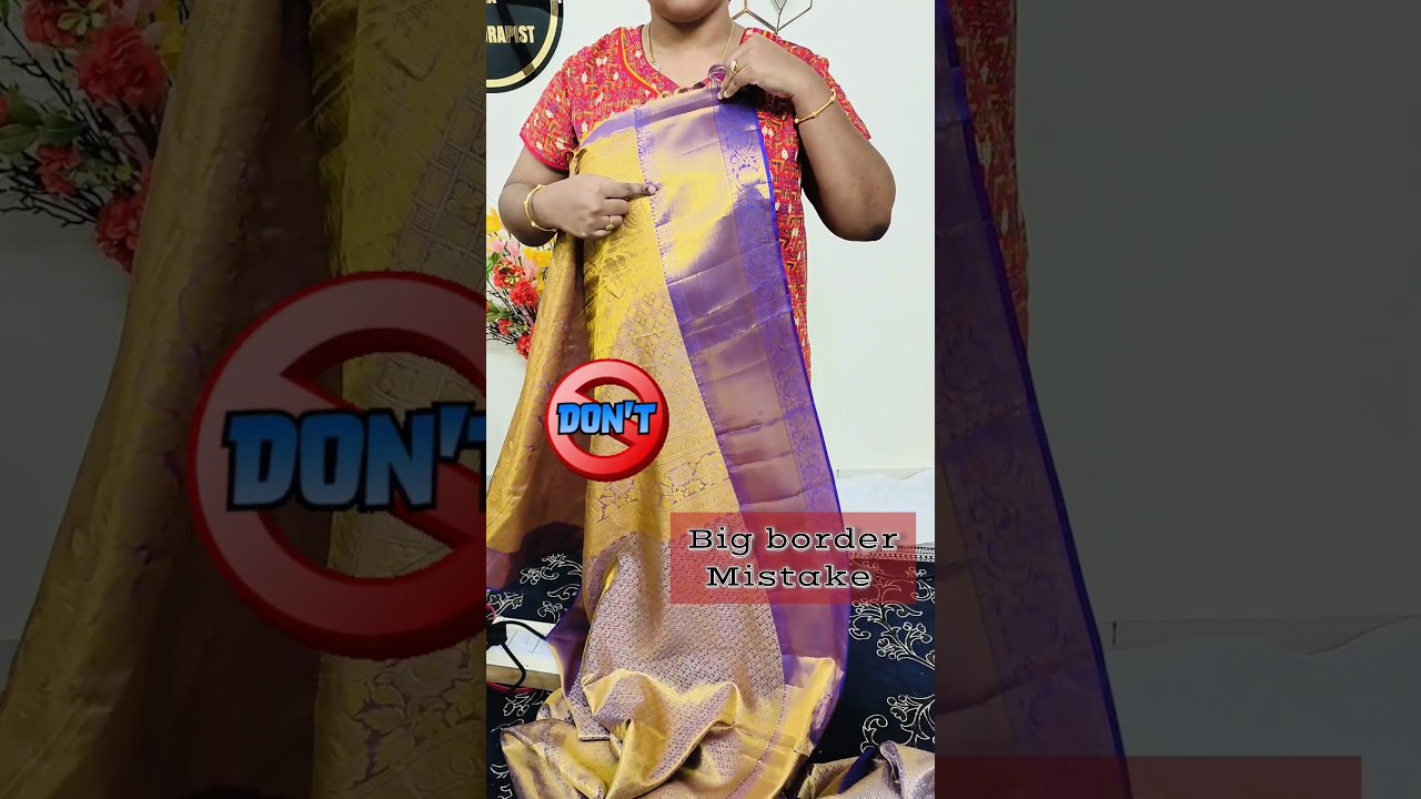 how to get pallu pleats on big border saree / saree draping class 8428881111