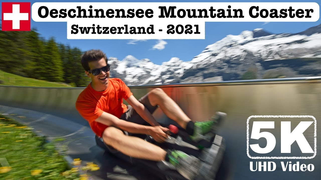 🇨🇭Switzerland Oeschinensee Mountain Coaster, Kandersteg | 5K/ 4K 60fps Video