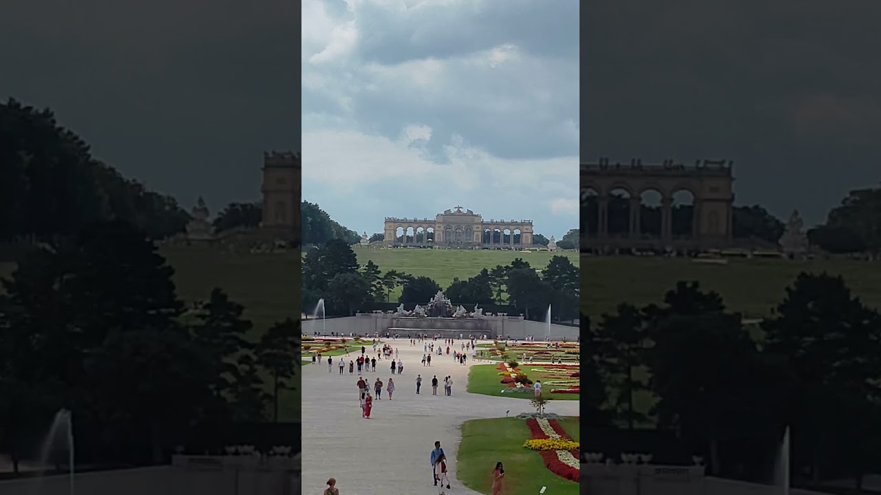 The Gloriette on hilltop, schonbrunn palace gardens, Vienna