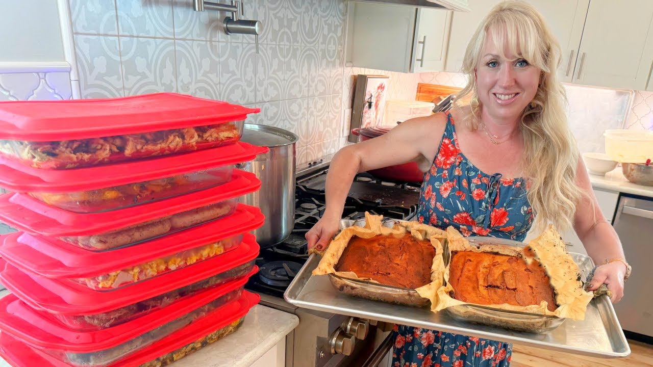 MASSIVE LARGE FAMILY MEALS Homemade from Scratch Meal Prepping Marathon For My Family Of 10