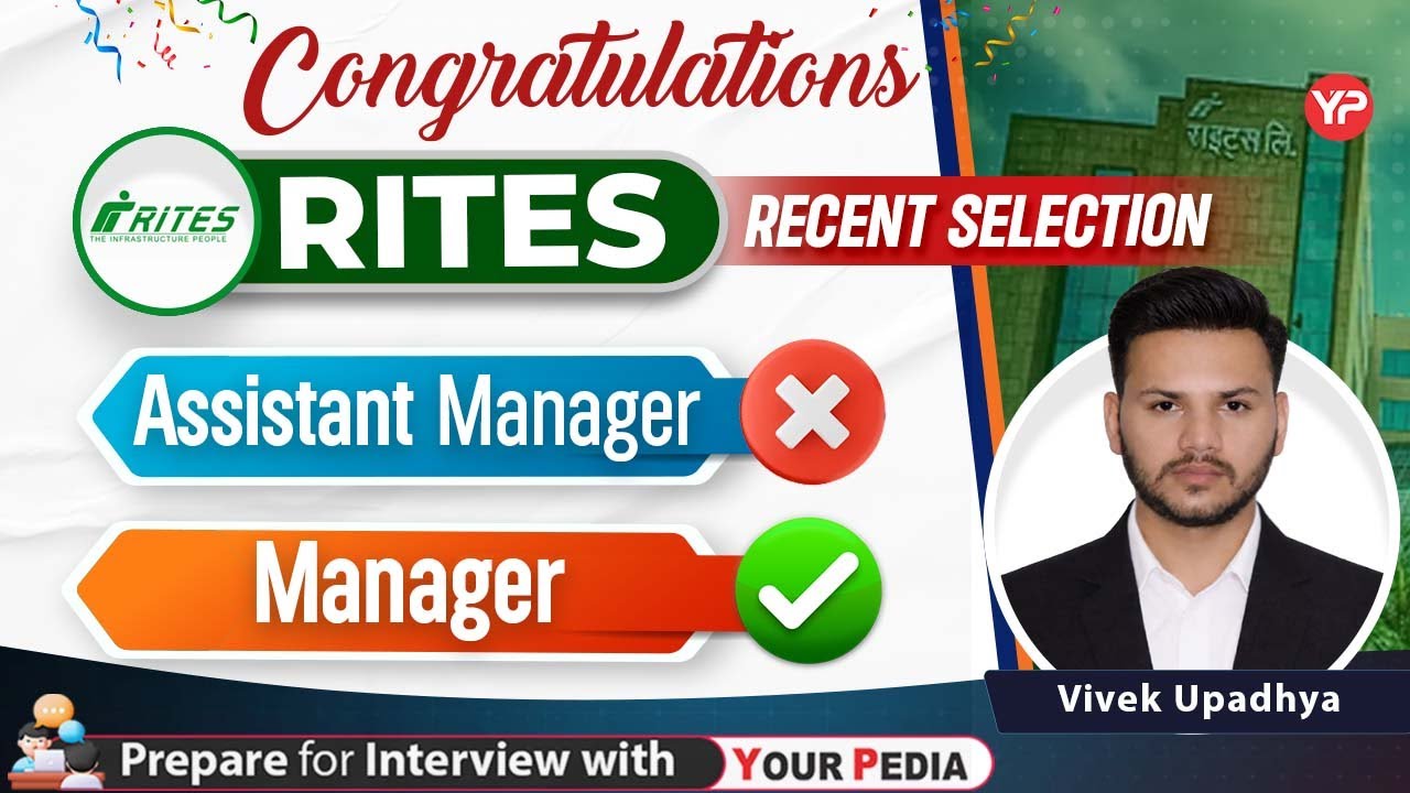 Vivek Upadhya Got Selected As Manager in RITES,  But Failed in Assistant Manager Interview