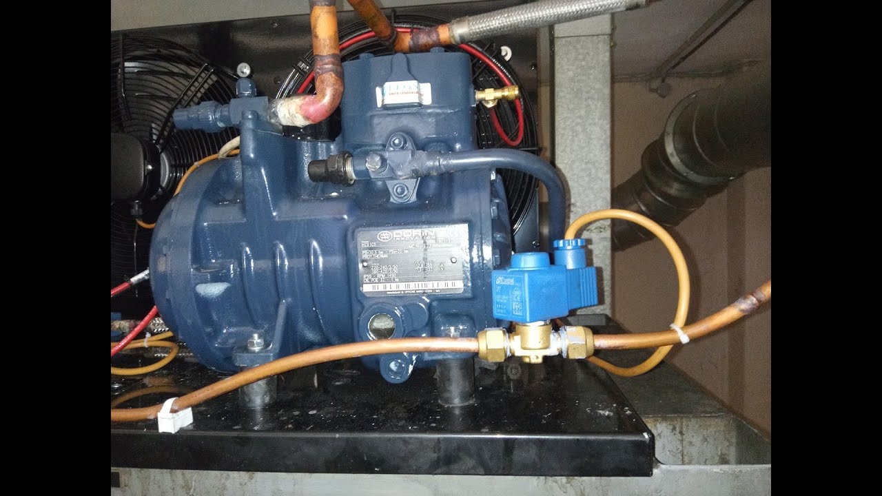 FREEZER ROOM CONDENSING UNIT REPLACEMENT, DORIN H281CS #refrigerator #refrigeratorrepair