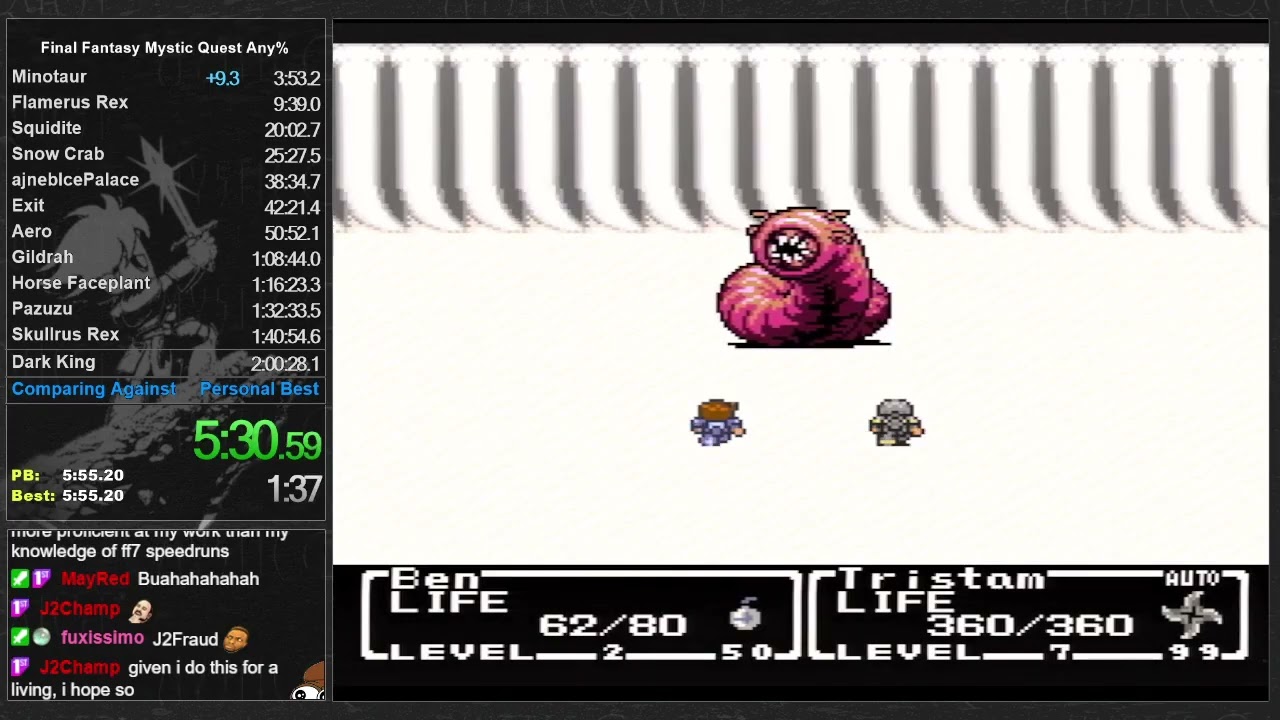 Final Fantasy Mystic Quest Any% Speedrun