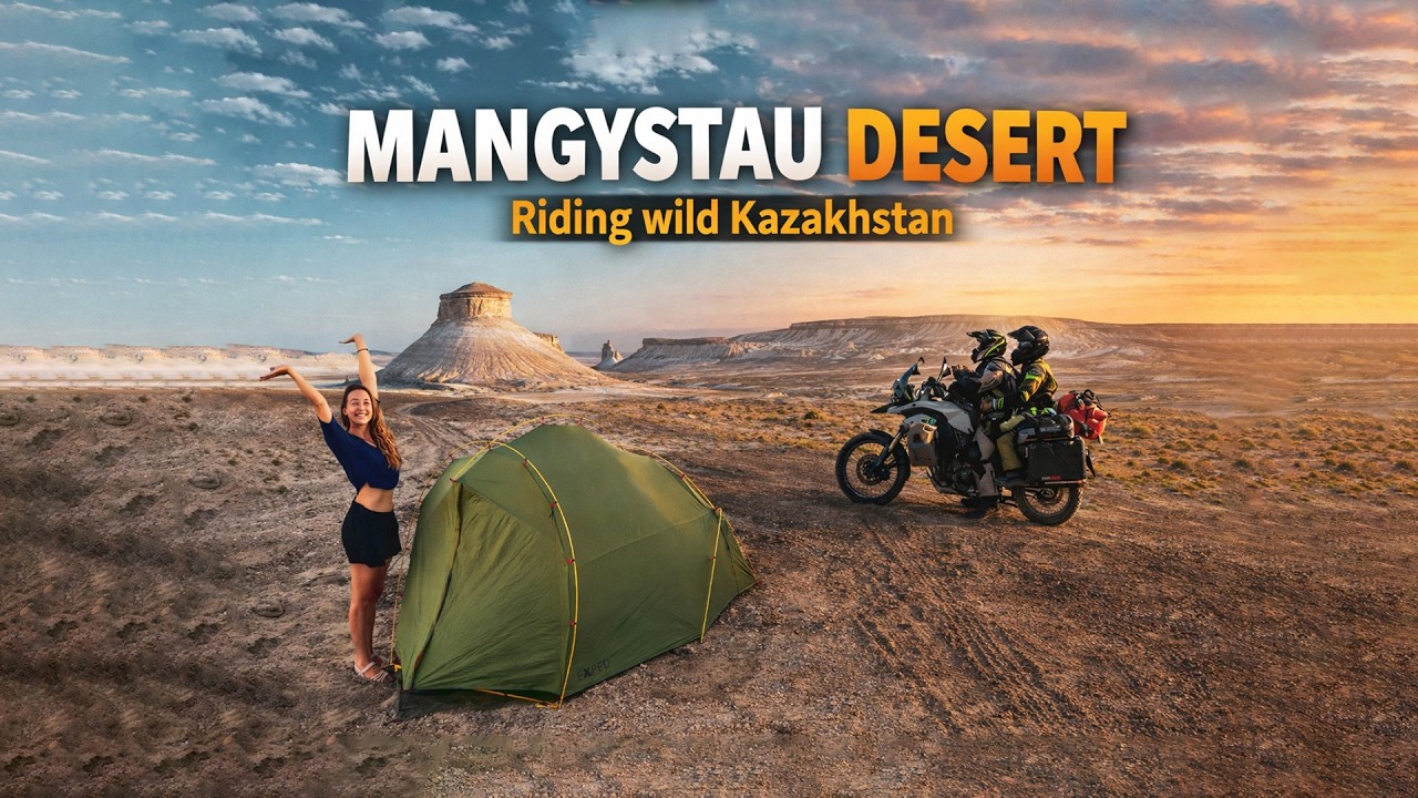 Le désert de Mangystau à MOTO | Vlog Kazakhstan