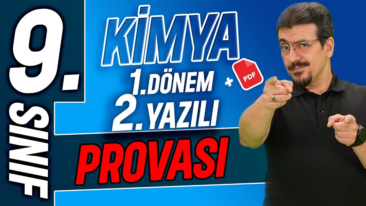 9.sınıf Kimya 1.Dönem 2.Yazılıya Hazırlık | Örnek Yazılı  | 2024 - 2025 + 📂Ücretsiz PDF