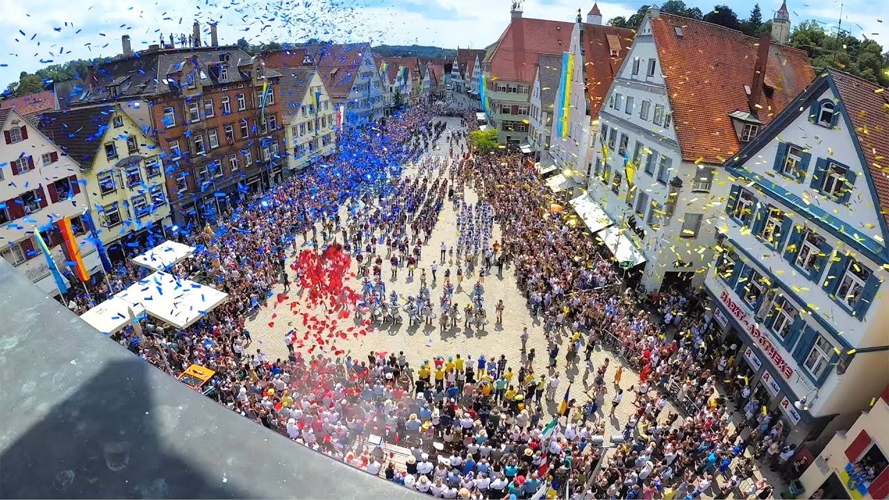 Biberacher Schützenfest 2018 - Marktplatz (Abnahme, Antrommeln)