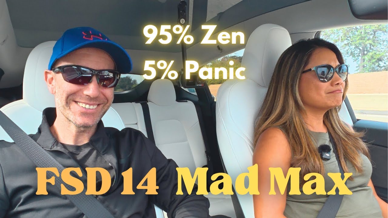 Первая поездка в режиме Mad Max от Tesla FSD 14.1.4