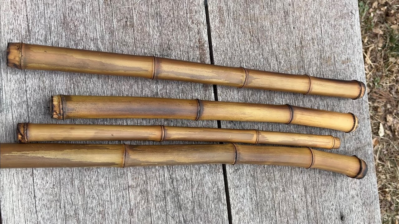 煙突と熱を利用して火吹き棒を作る