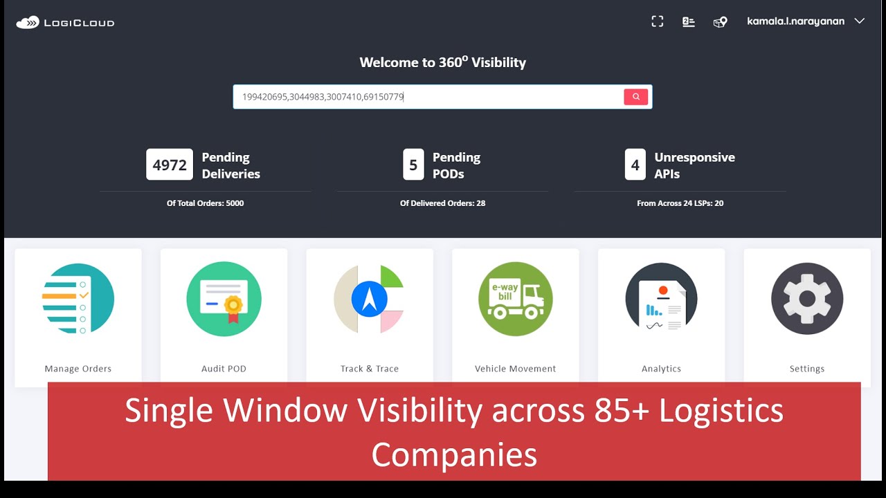 LogiCloud Real Time Transportation Visibility Platform