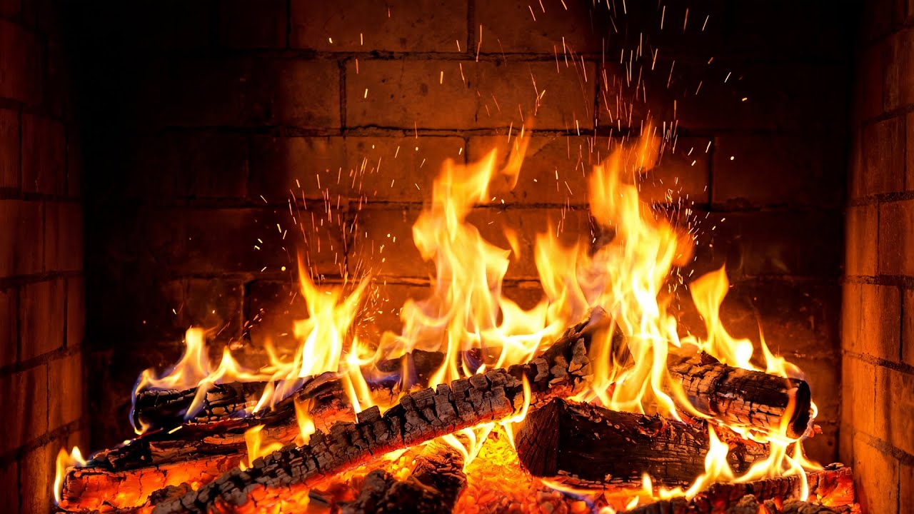 🔥 Fireplace Classic 4K. Cozy Fire with Crackling Fireplace Sounds. Fireplace 4K UHD
