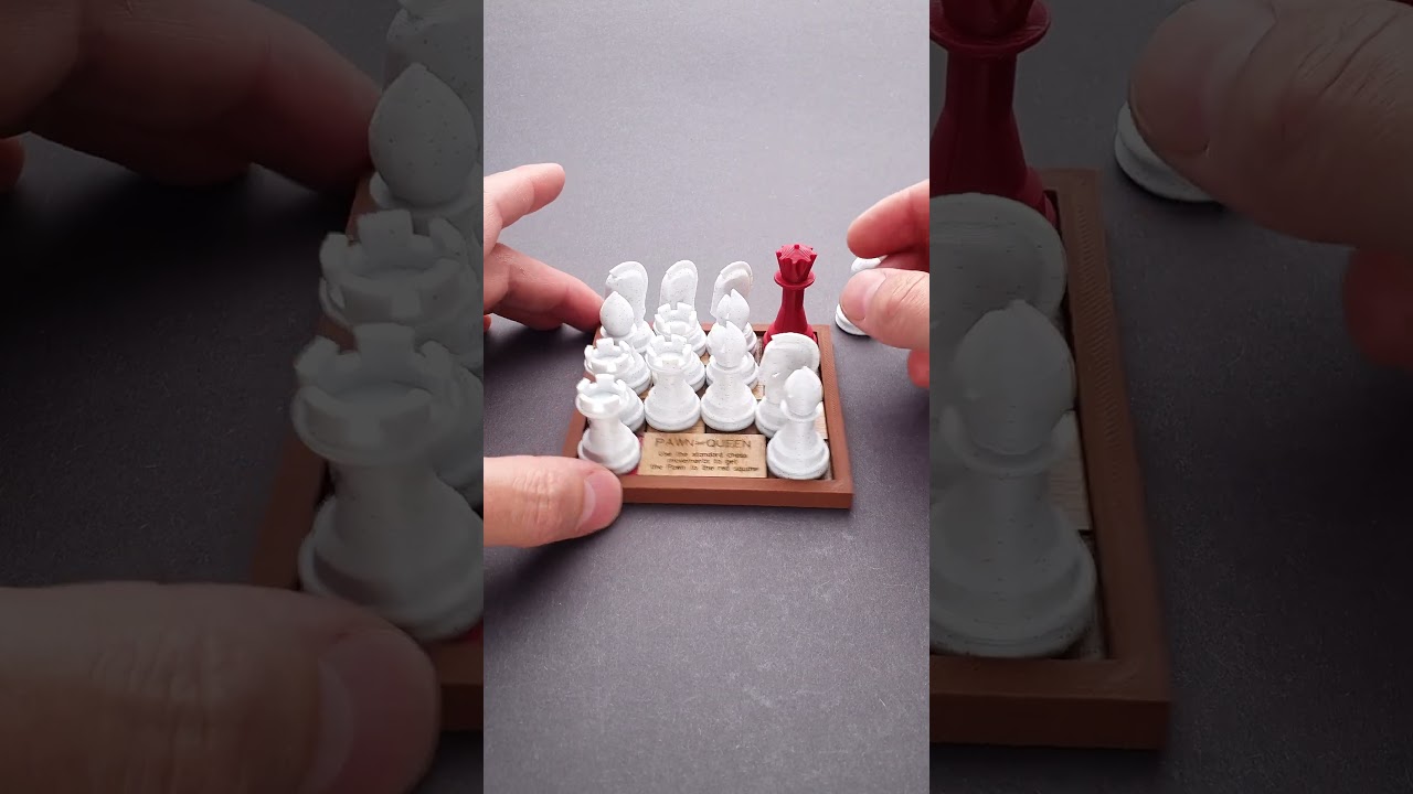 Pawn = Queen. Mix of chess and puzzle.