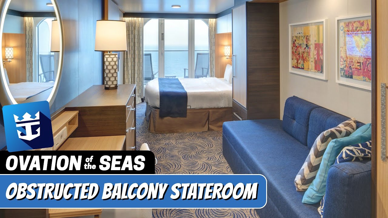 Ovation of the Seas | Obstructed Balcony Stateroom Tour & Review | 4K