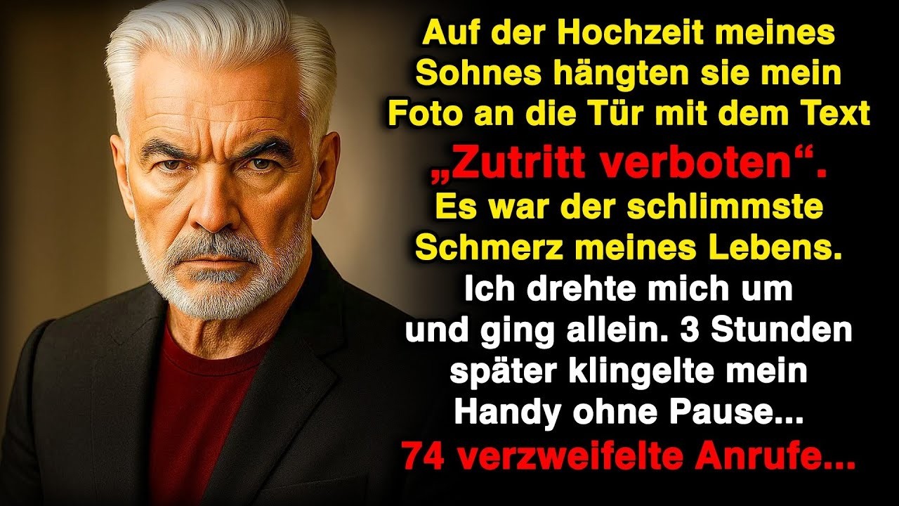 Auf der Hochzeit meines Sohnes hing mein Foto an der Tür mit dem Schild „Kein Zutritt“ – doch dann…