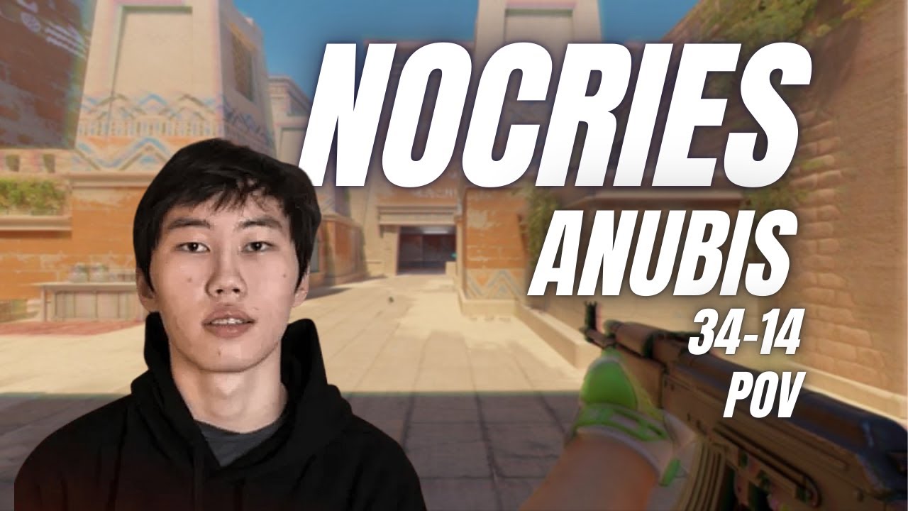 NOCRIES DROPS 34 KILLS ON ANUBIS | FACEIT 3000 ELO | UTIL GUIDE | POV WITH COMMS