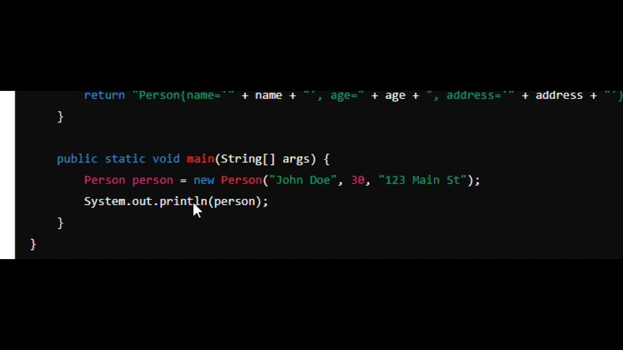 String representation of object in Java