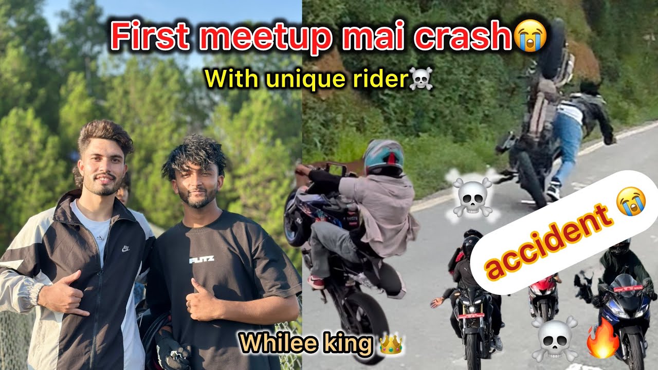 Hyper Ride🔥With @uniquerider24 in KTM city || stoppie crash vayo😭
