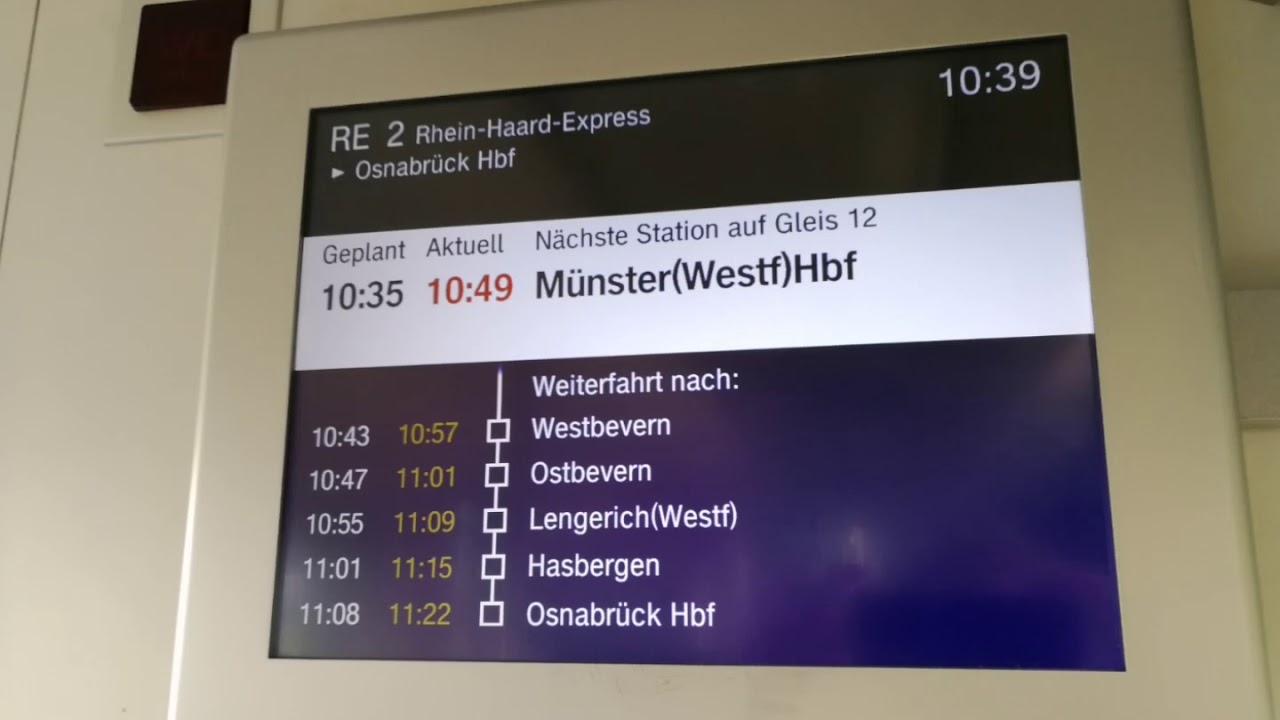 [DB Regio NRW] Ansagen RE2 Münster - Osnabrück - Münster