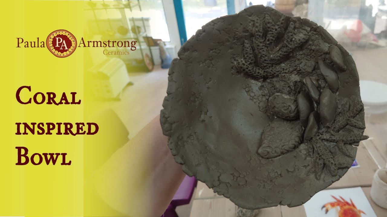 How to make a pinch pot bowl with coral inspired decoration