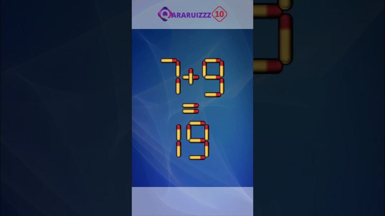 7 + 9 = 19 #quiz #iamsmart #puzzle #mathstricks