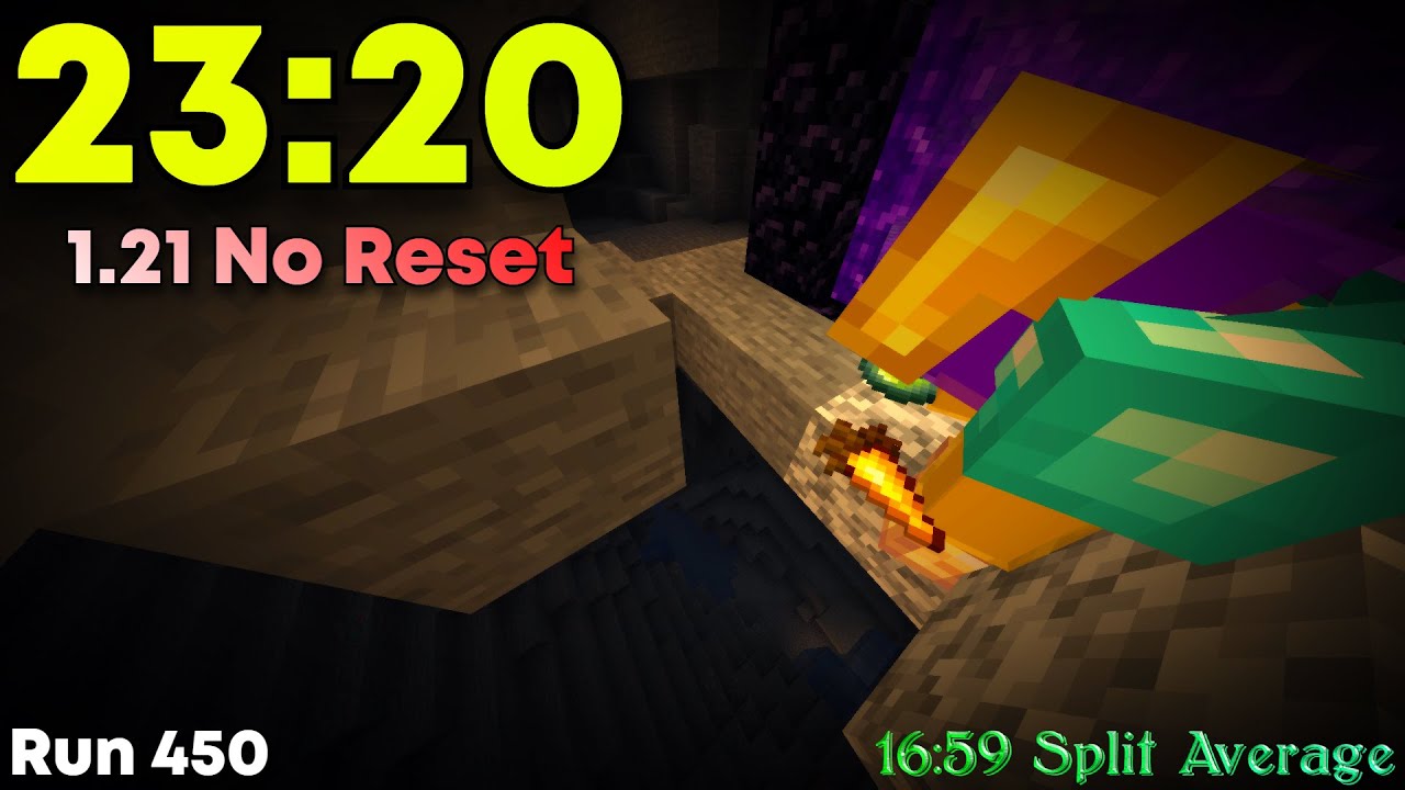 23:20 in 1.21 no reset - sub 17 50-split average, no 30+s the entire split