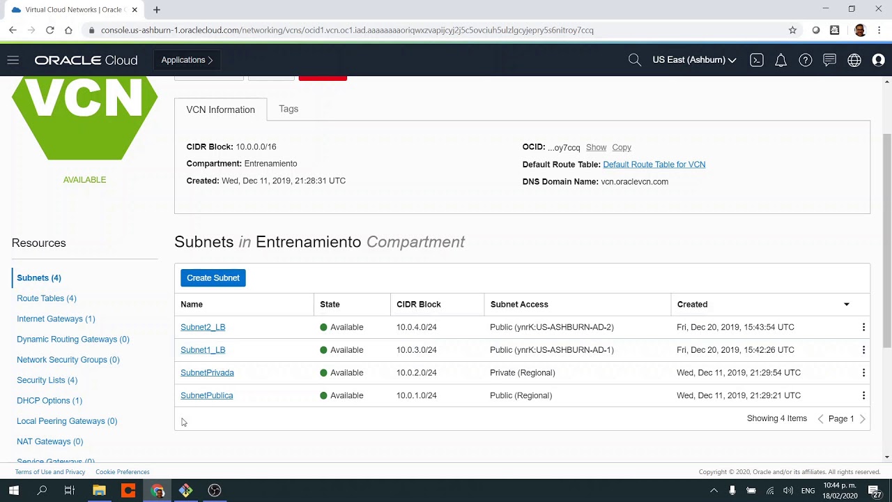 Cómo dar acceso a internet a una instancia VM en una Subnet Privada en Oracle Cloud Infrastructure