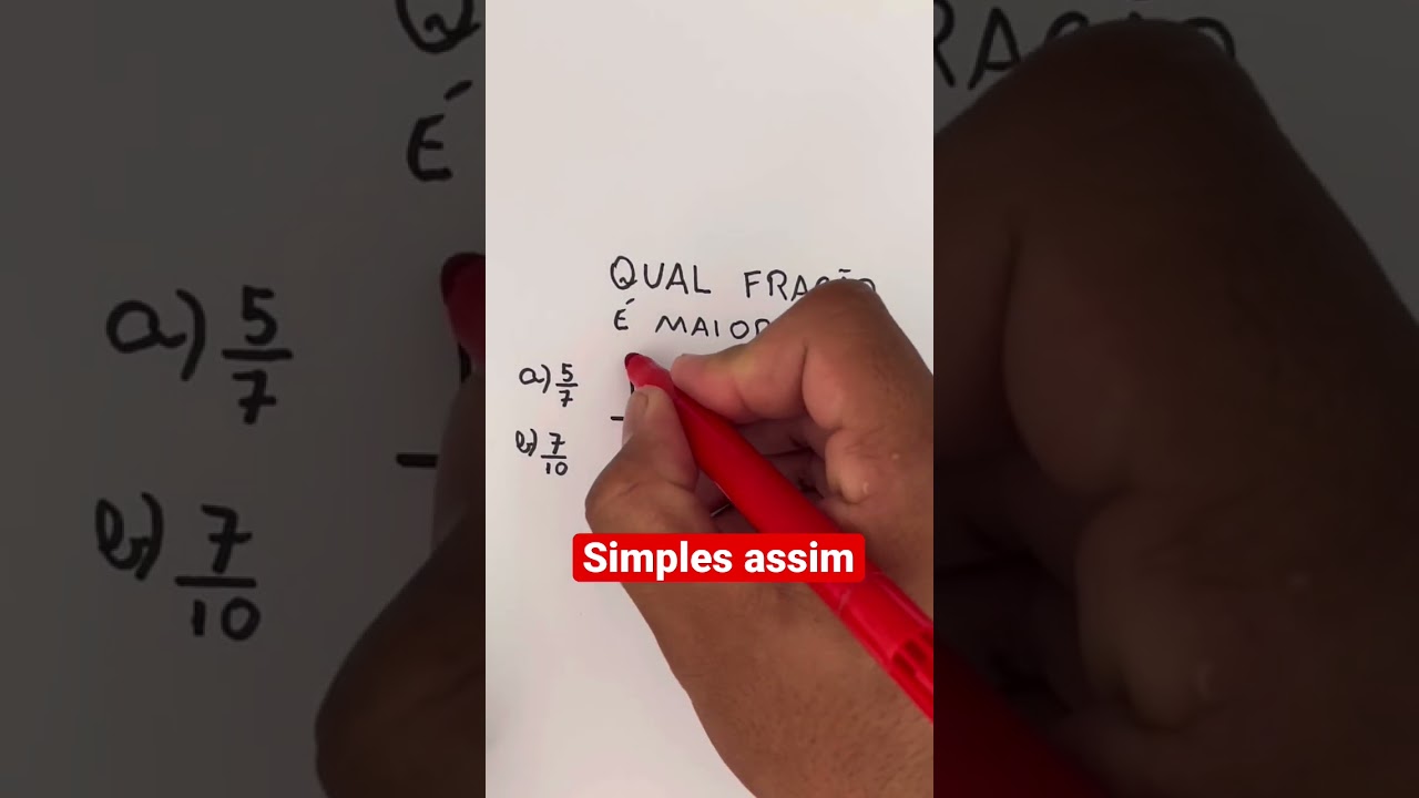 Como comparar fra&ccedil;&otilde;es