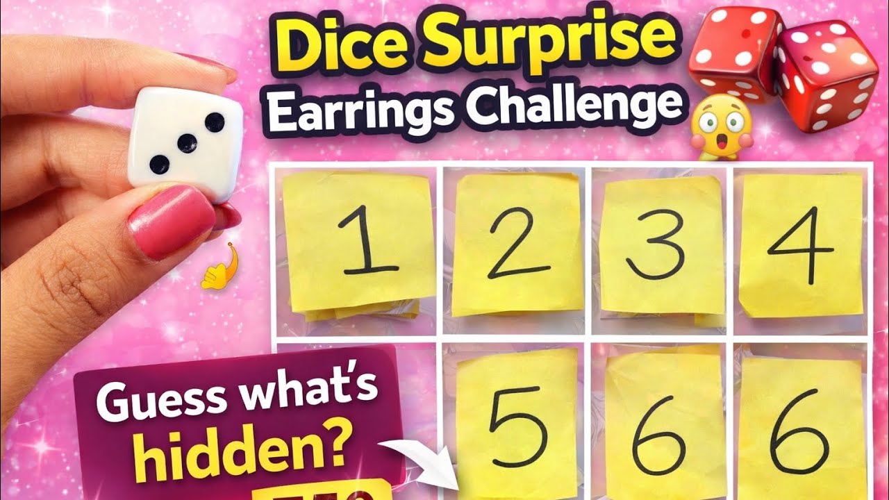 Throw The Dice & Choose Earrings 🎲😍 | 6 Gorgeous Earrings Reveal Under ₹50 | Jewellery Surprise